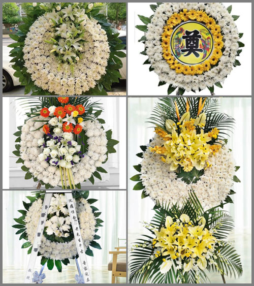 山东青岛黄岛区宝山镇张八朱村花圈速递